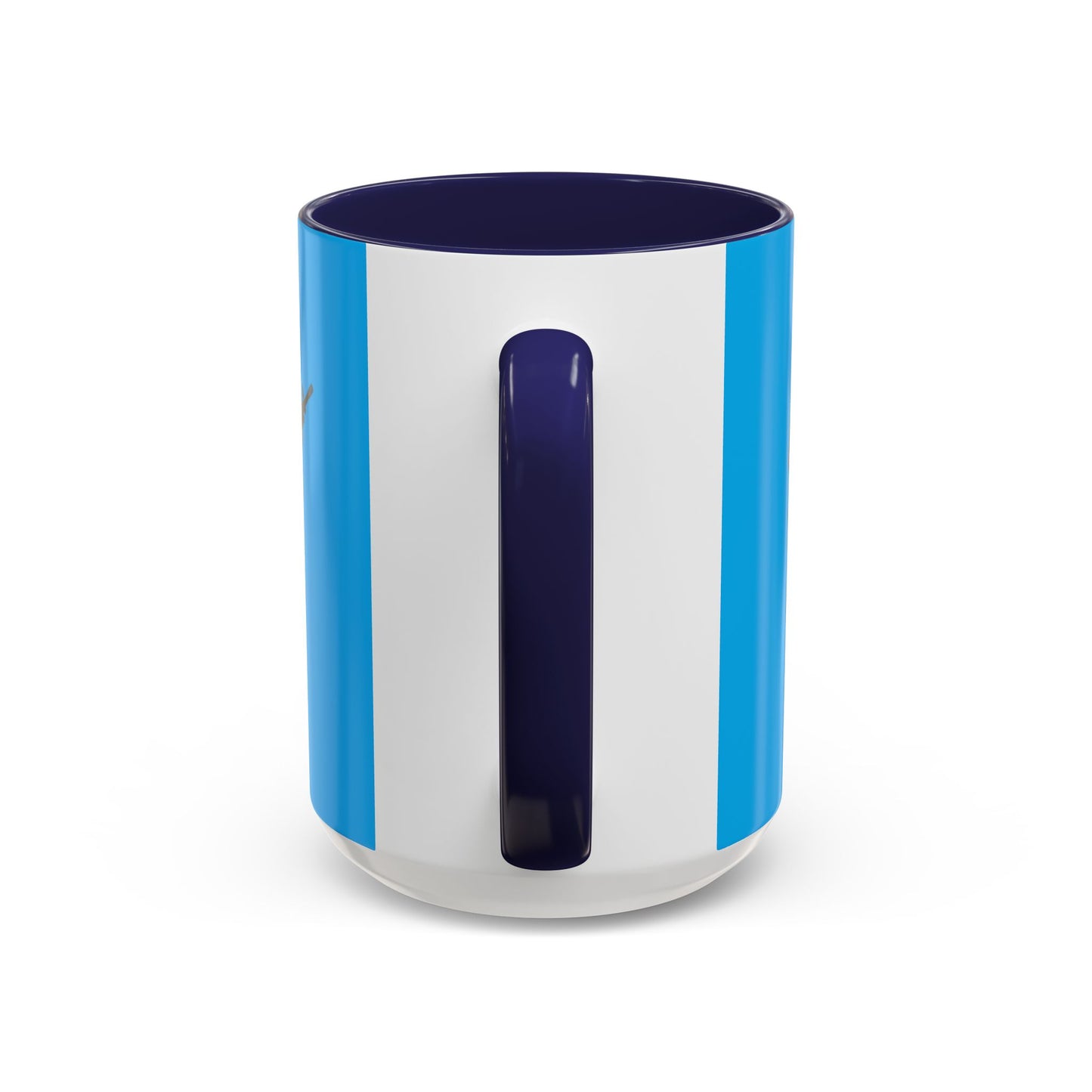 Hula Girl Packin' Heat Light Blue Accent Mug by theGreenDragonTavern.shop