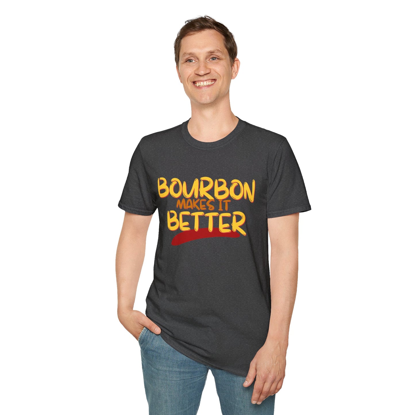 Bourbon makes it better DKcolors Unisex T-Shirt by theGreenDragonTavern.shop