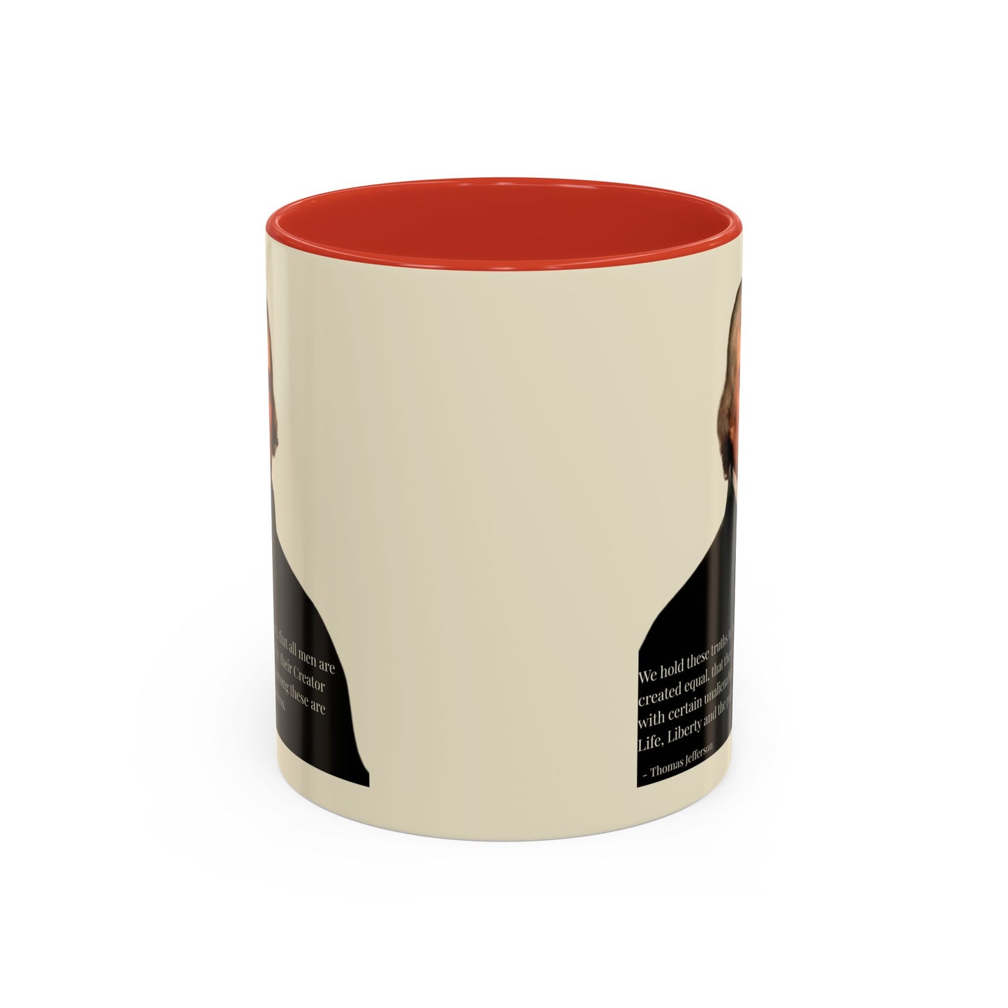 We hold these truths to be self-evident Parchment Yellow Accent Mug by theGreenDragonTavern.shop