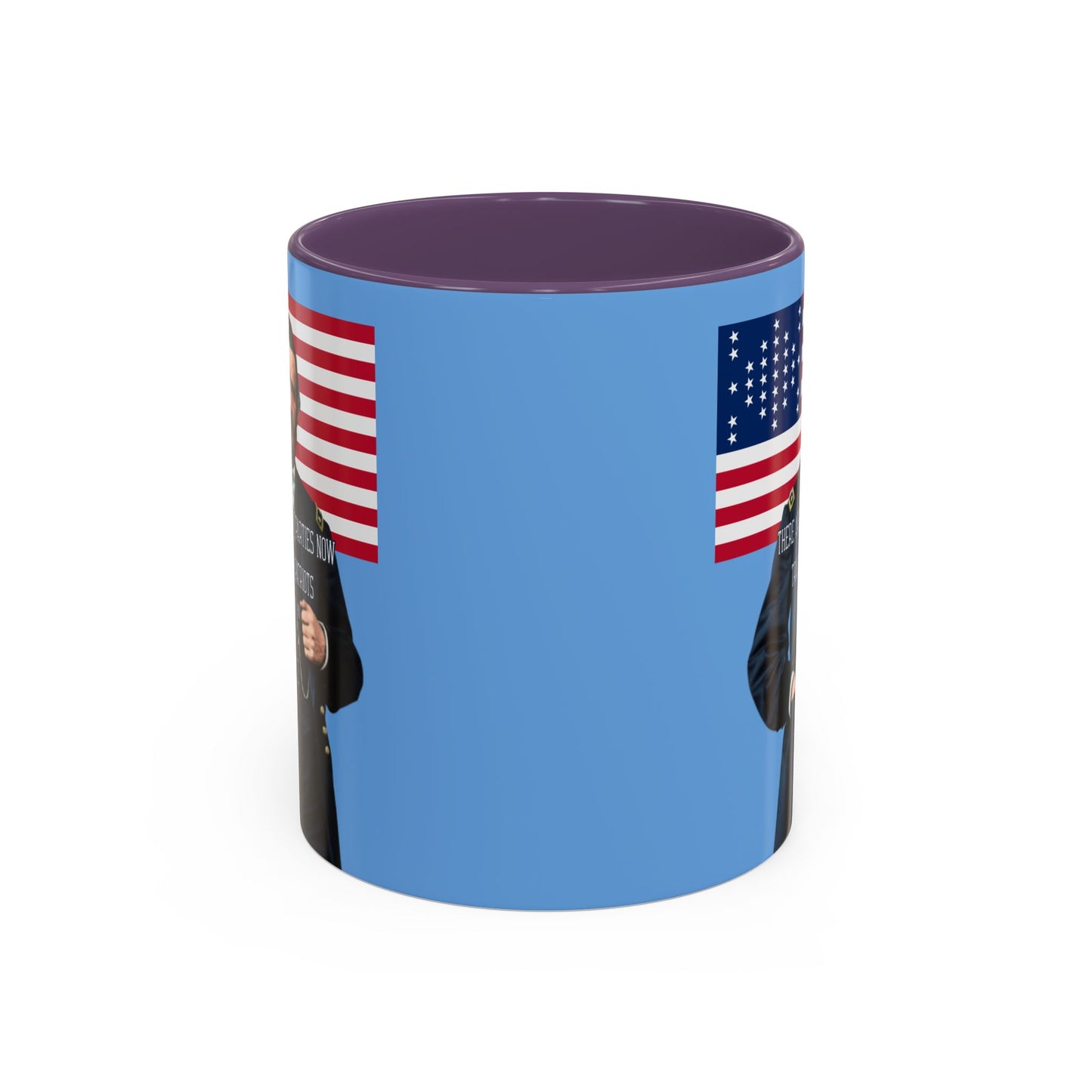 "Traitors and Patriots" Ulysses Grant Light Blue Accent Mug by theGreenDragonTavern.shop