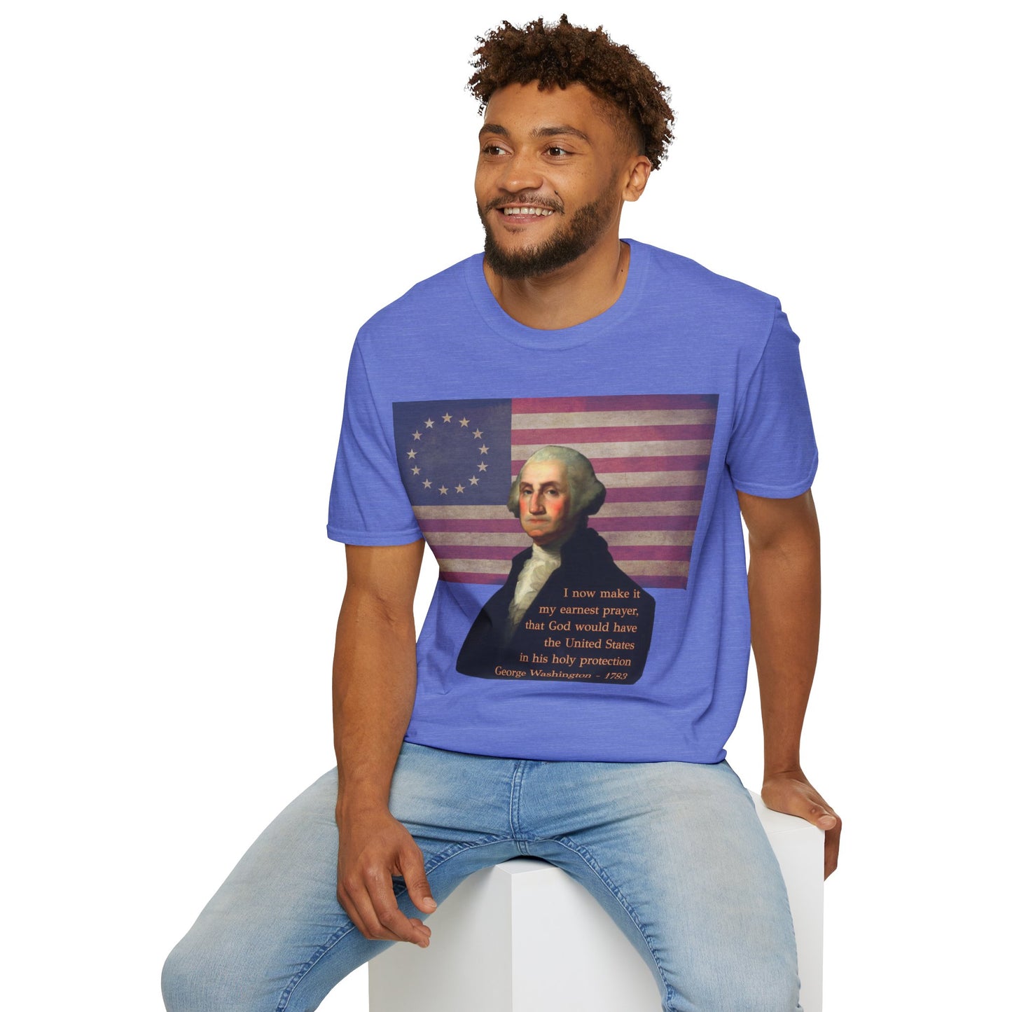 Washington's Earnest Prayer Light colors Unisex T-Shirt by theGreenDragonTavern.shop
