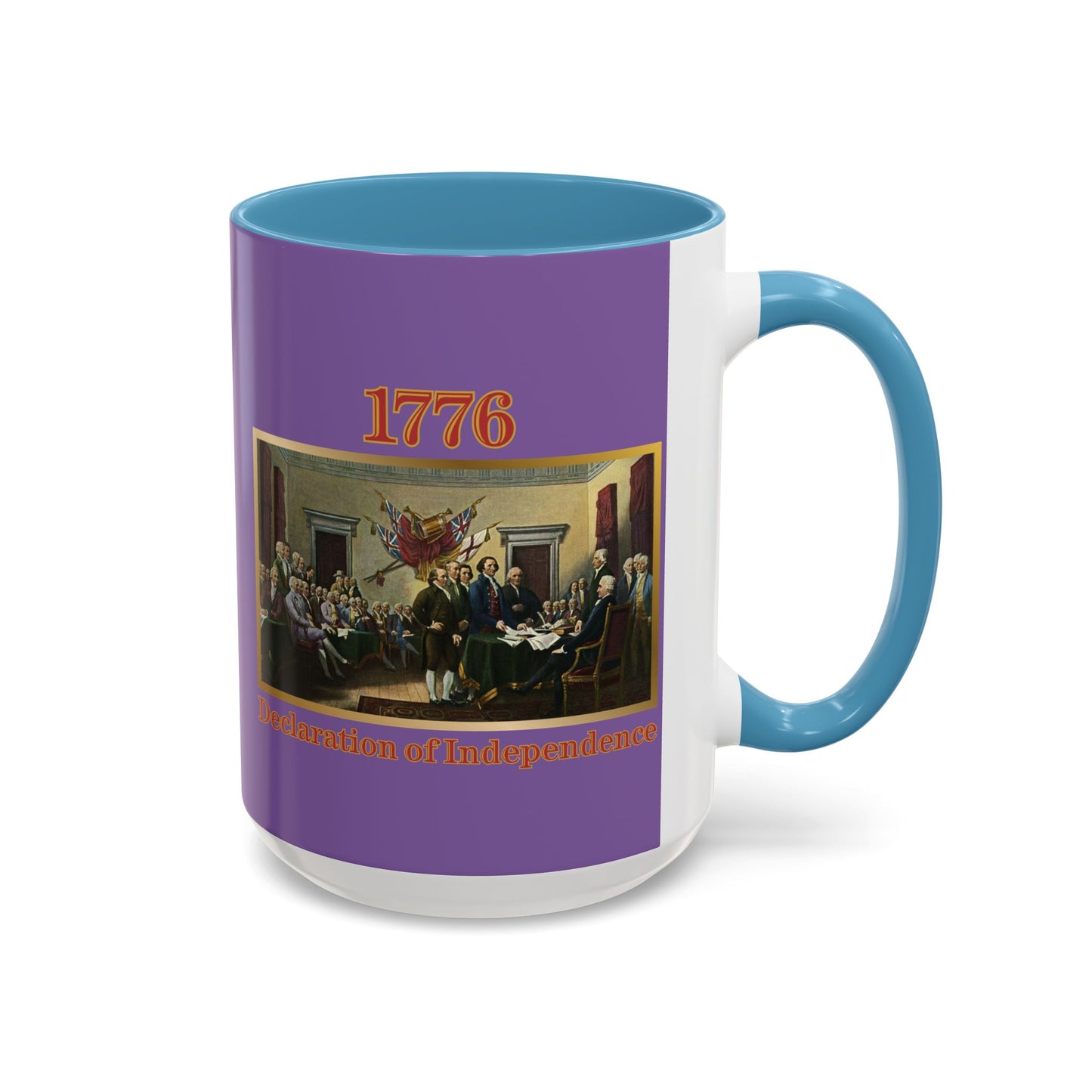 Declaration of Independence Light Purple Accent Mug by theGreenDragonTavern.shop