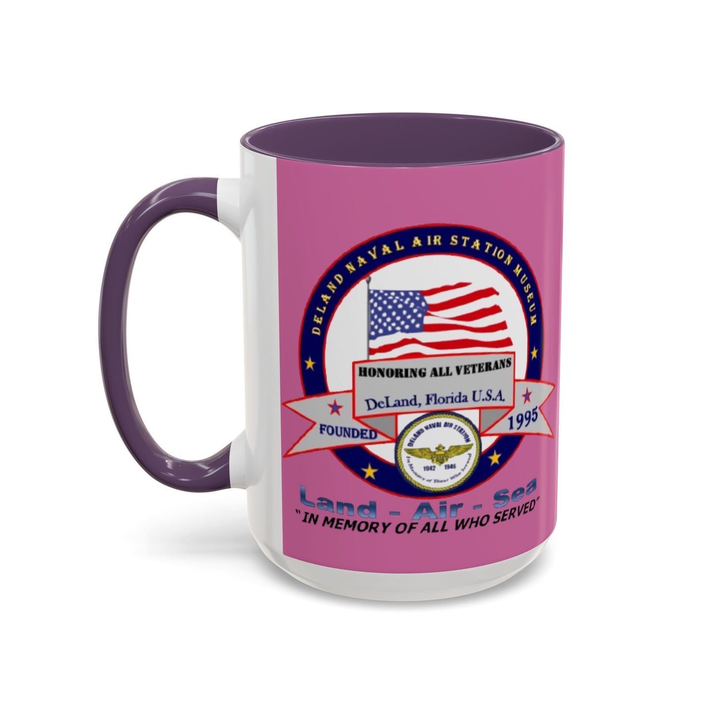 DNASM 2-sided, Founding & Student Art w/WhiteBG Pink Accent Mug by theGreenDragonTavern.shop