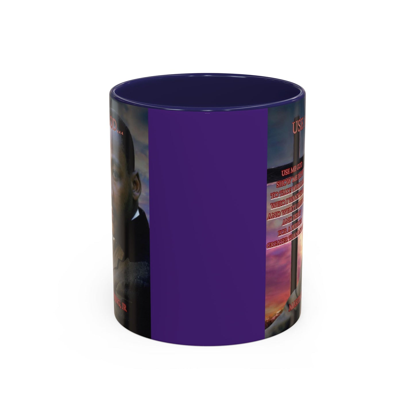 Use Me God, MLK Jr Purple Accent Mug by theGreenDragonTavern.shop