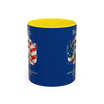 Ronald Reagan Freedom Vendetta Blue Accent Mug by theGreenDragonTavern.shop