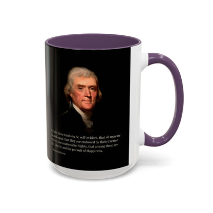 We hold these truths to be self-evident Black Accent Mug by theGreenDragonTavern.shop