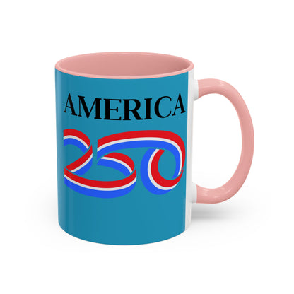America 250 Turquoise Accent Mug by theGreenDragonTavern.shop