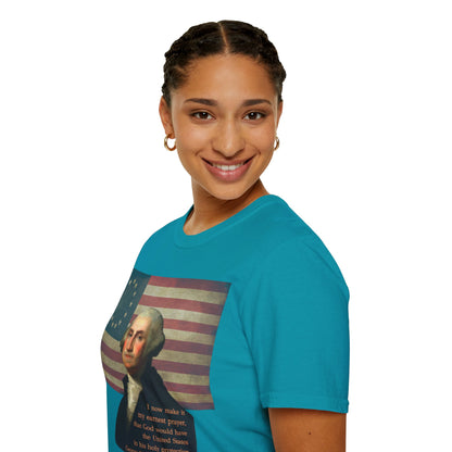 Washington's Earnest Prayer Dark colors Unisex T-Shirt by theGreenDragonTavern.shop