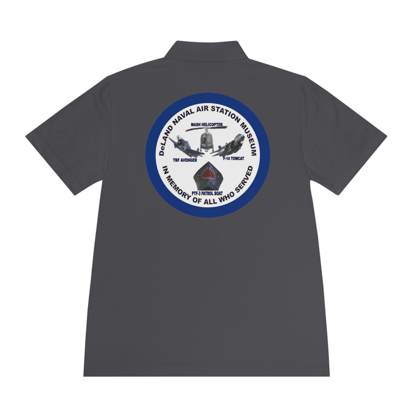 DNASM Student Art Navy Frame, 2-Sided Sport Polo Shirt by theGreenDragonTavern.shop