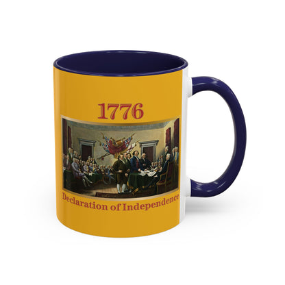 Declaration of Independence Yellow Accent Mug by theGreenDragonTavern.shop