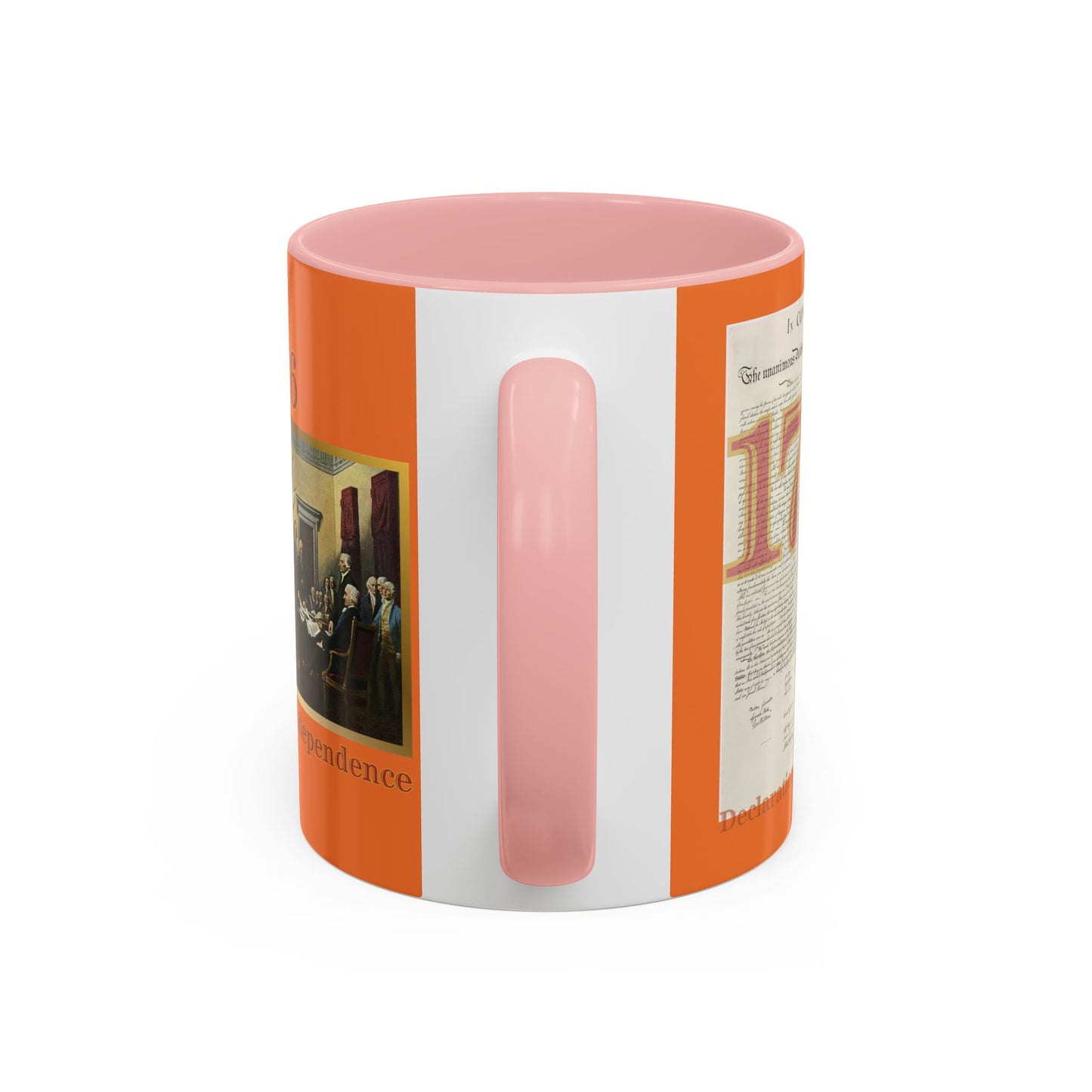 Declaration of Independence Orange Accent Mug by theGreenDragonTavern.shop