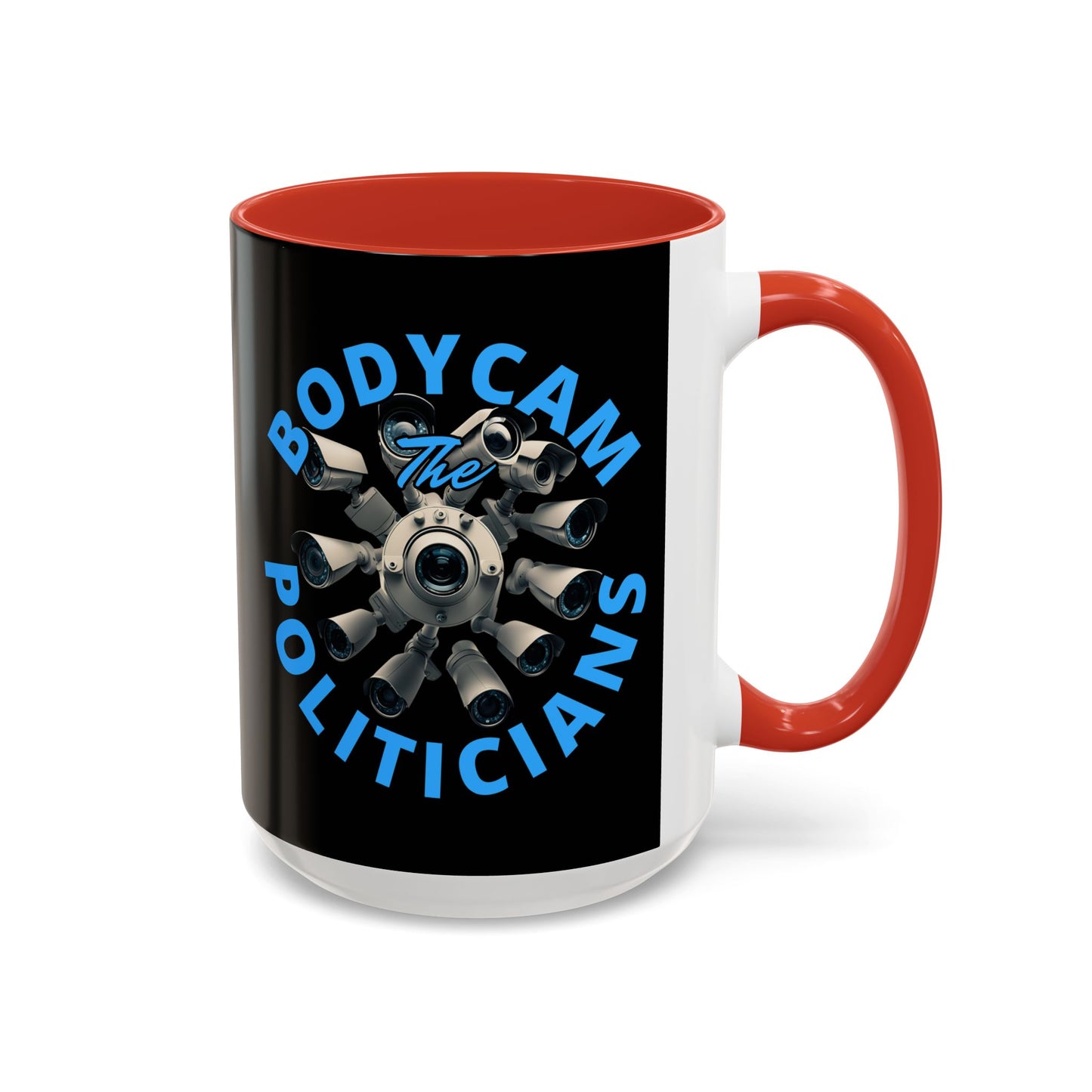 Bodycam the Politicians Cameras Black Accent Mug by theGreenDragonTavern.shop