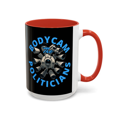 Bodycam the Politicians Cameras Black Accent Mug by theGreenDragonTavern.shop