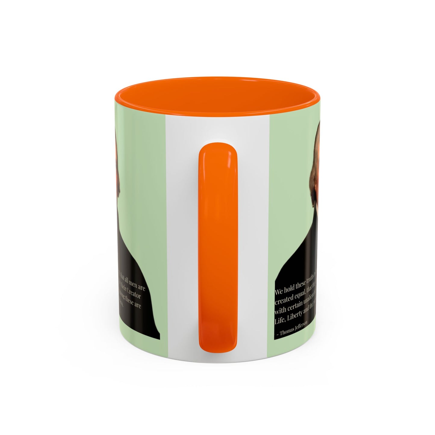We hold these truths to be self-evident Light Green Accent Mug by theGreenDragonTavern.shop
