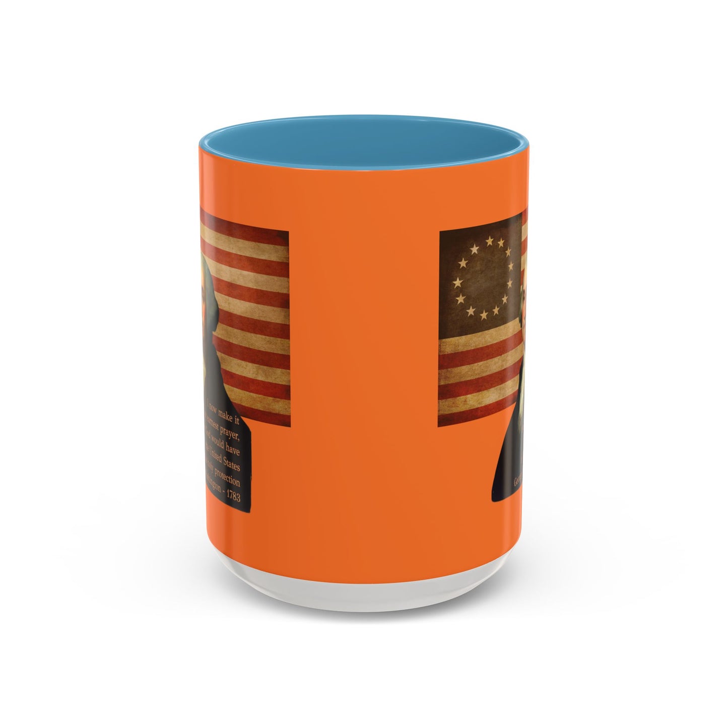 Washington's Earnest Prayer Orange Accent Mug by theGreenDragonTavern.shop