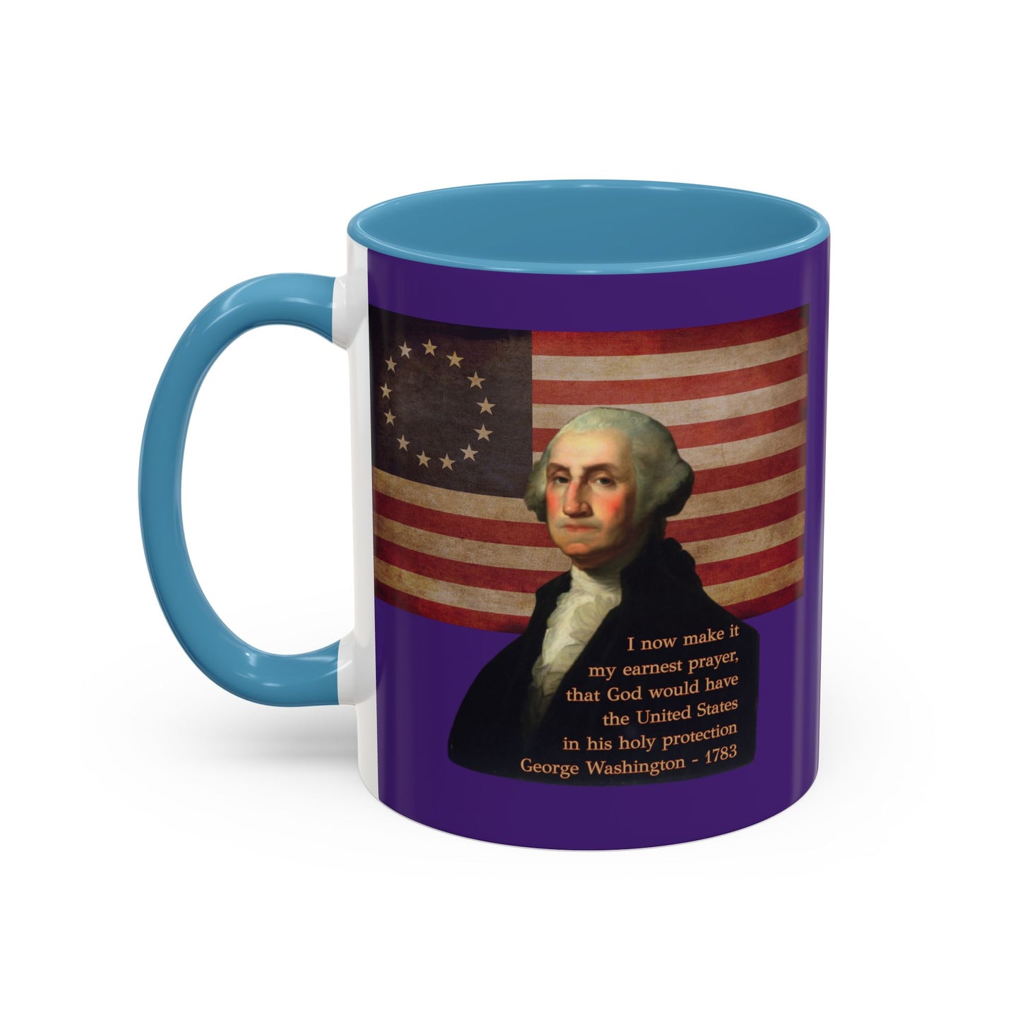 Washington's Earnest Prayer Purple Accent Mug by theGreenDragonTavern.shop