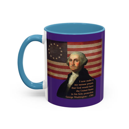 Washington's Earnest Prayer Purple Accent Mug by theGreenDragonTavern.shop
