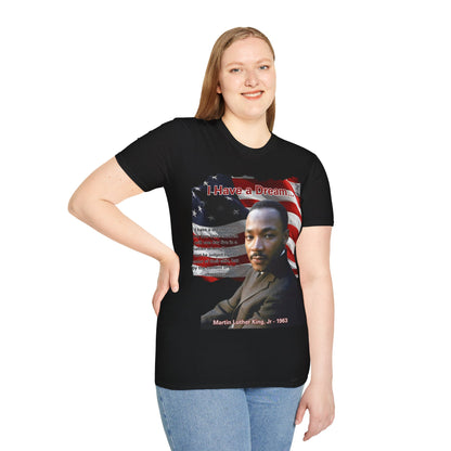 "I Have a Dream" MLKJr Dark colors Unisex T-Shirt by theGreenDragonTavern.shop