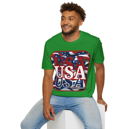 Red WHITE and Blue USA Patriot Dark colors Unisex T-Shirt by theGreenDragonTavern.shop