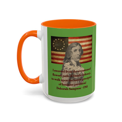 Deborah Sampson, America's Mulan Green Accent Mug by theGreenDragonTavern.shop