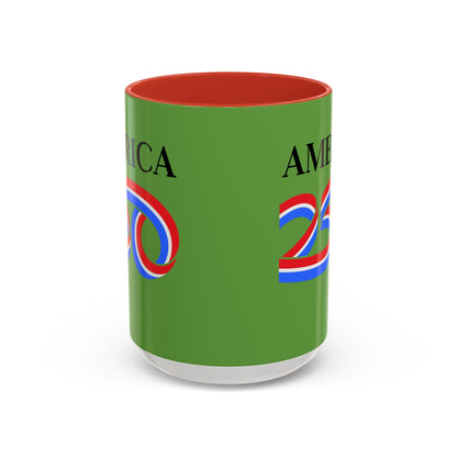 America 250 Green Accent Mug by theGreenDragonTavern.shop
