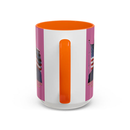 Charlie Kirk, Healthy Debate Pink Accent Mug by theGreenDragonTavern.shop