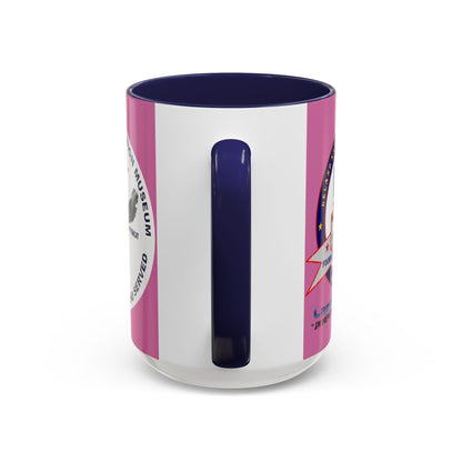 DNASM 2-sided, Founding & Student Art w/WhiteBG Pink Accent Mug by theGreenDragonTavern.shop