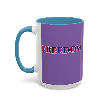 Freedom, Light Purple Accent Mug by theGreenDragonTavern.shop