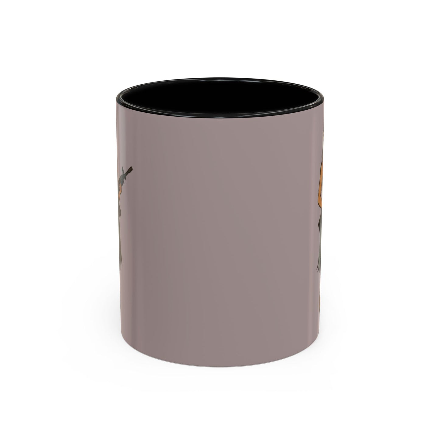 Hula Girl Packin' Heat Grey Accent Mug by theGreenDragonTavern.shop