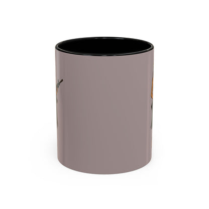 Hula Girl Packin' Heat Grey Accent Mug by theGreenDragonTavern.shop