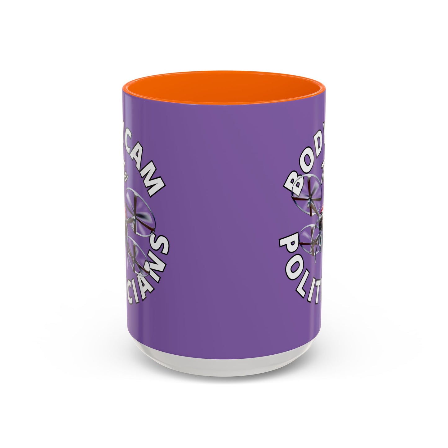 Bodycam the Politicians Drone Light Purple Accent Mug by theGreenDragonTavern.shop