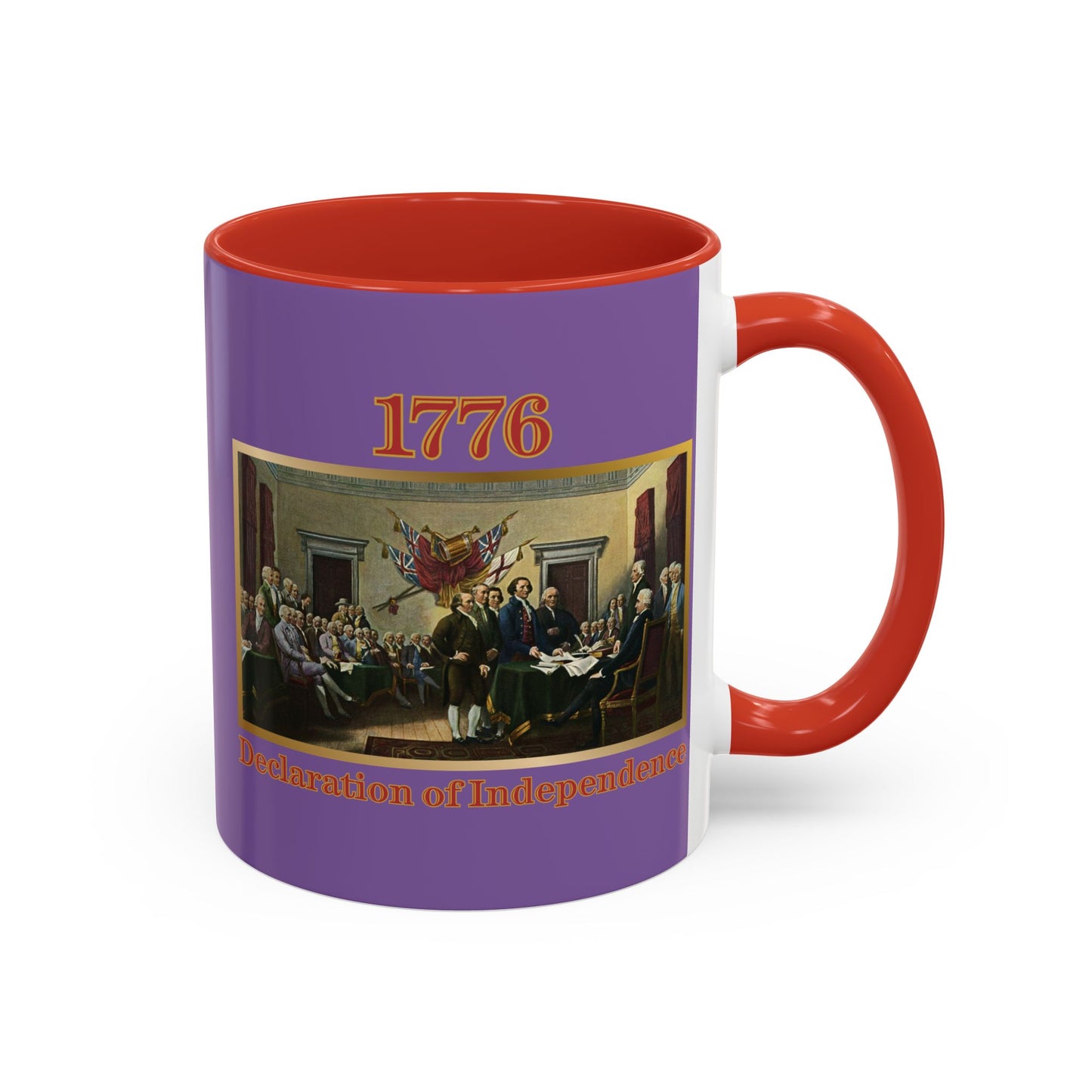 Declaration of Independence Light Purple Accent Mug by theGreenDragonTavern.shop