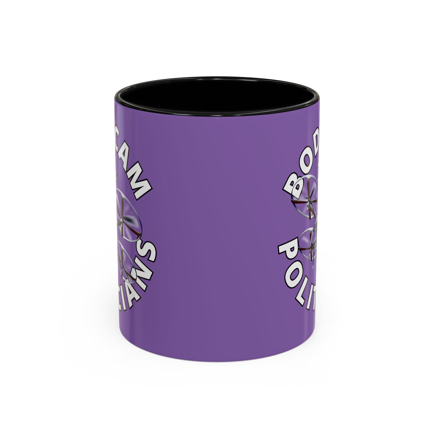 Bodycam the Politicians Drone Light Purple Accent Mug by theGreenDragonTavern.shop