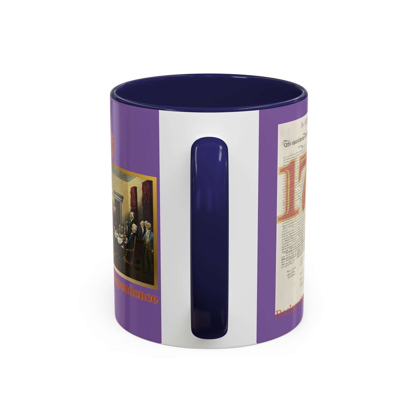 Declaration of Independence Light Purple Accent Mug by theGreenDragonTavern.shop
