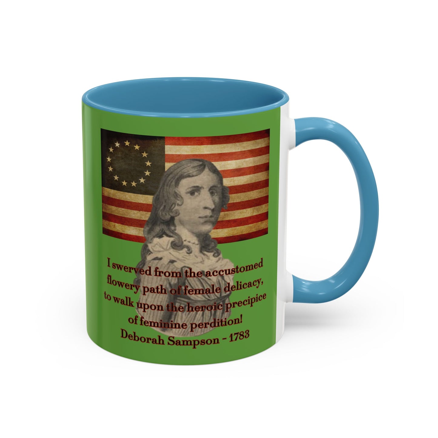 Deborah Sampson, America's Mulan Green Accent Mug by theGreenDragonTavern.shop