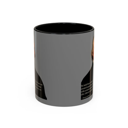 We hold these truths to be self-evident Grey Accent Mug by theGreenDragonTavern.shop