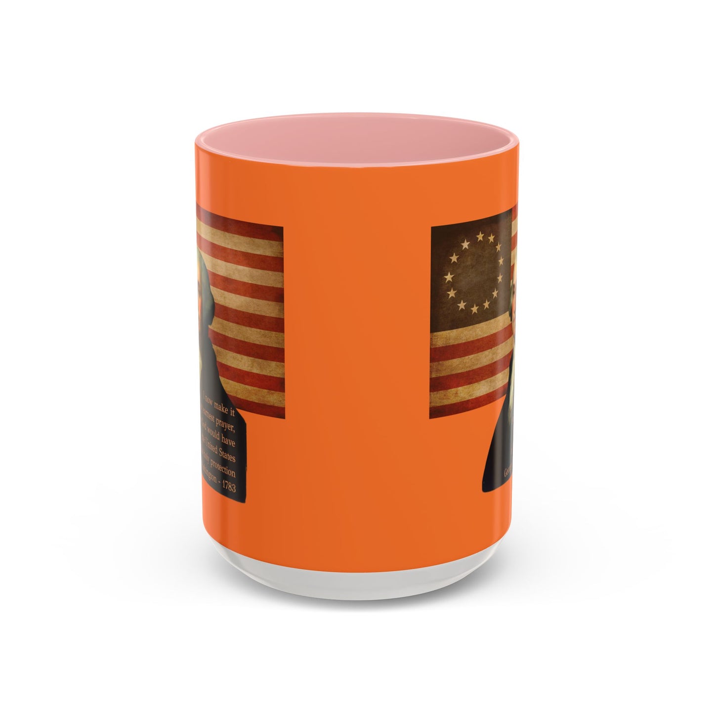 Washington's Earnest Prayer Orange Accent Mug by theGreenDragonTavern.shop
