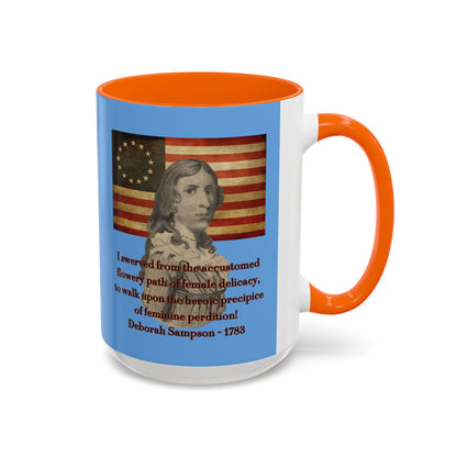 Deborah Sampson, America's Mulan Light Blue Accent Mug by theGreenDragonTavern.shop