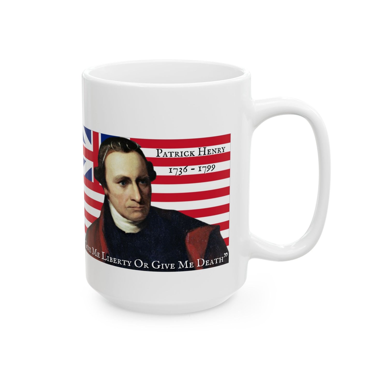 Patrick Henry White Mug by theGreenDragonTavern.shop