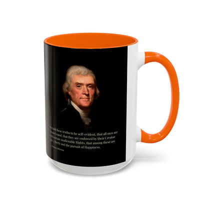 We hold these truths to be self-evident Black Accent Mug by theGreenDragonTavern.shop