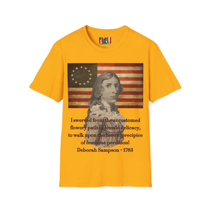Deborah Sampson, America's Mulan Light colors Unisex T-Shirt by theGreenDragonTavern.shop