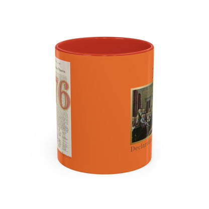 Declaration of Independence Orange Accent Mug by theGreenDragonTavern.shop