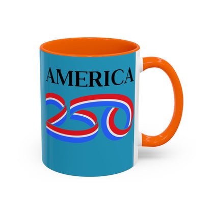 America 250 Turquoise Accent Mug by theGreenDragonTavern.shop