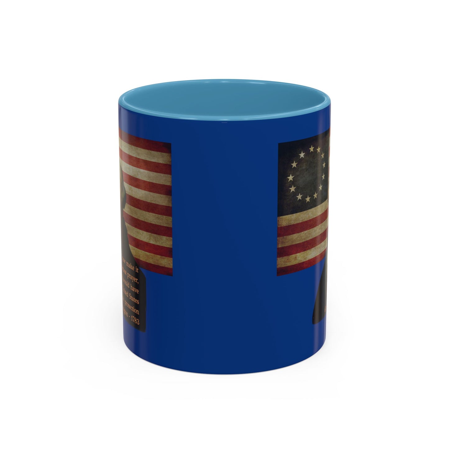 Washington's Earnest Prayer Dark Blue Accent Mug by theGreenDragonTavern.shop