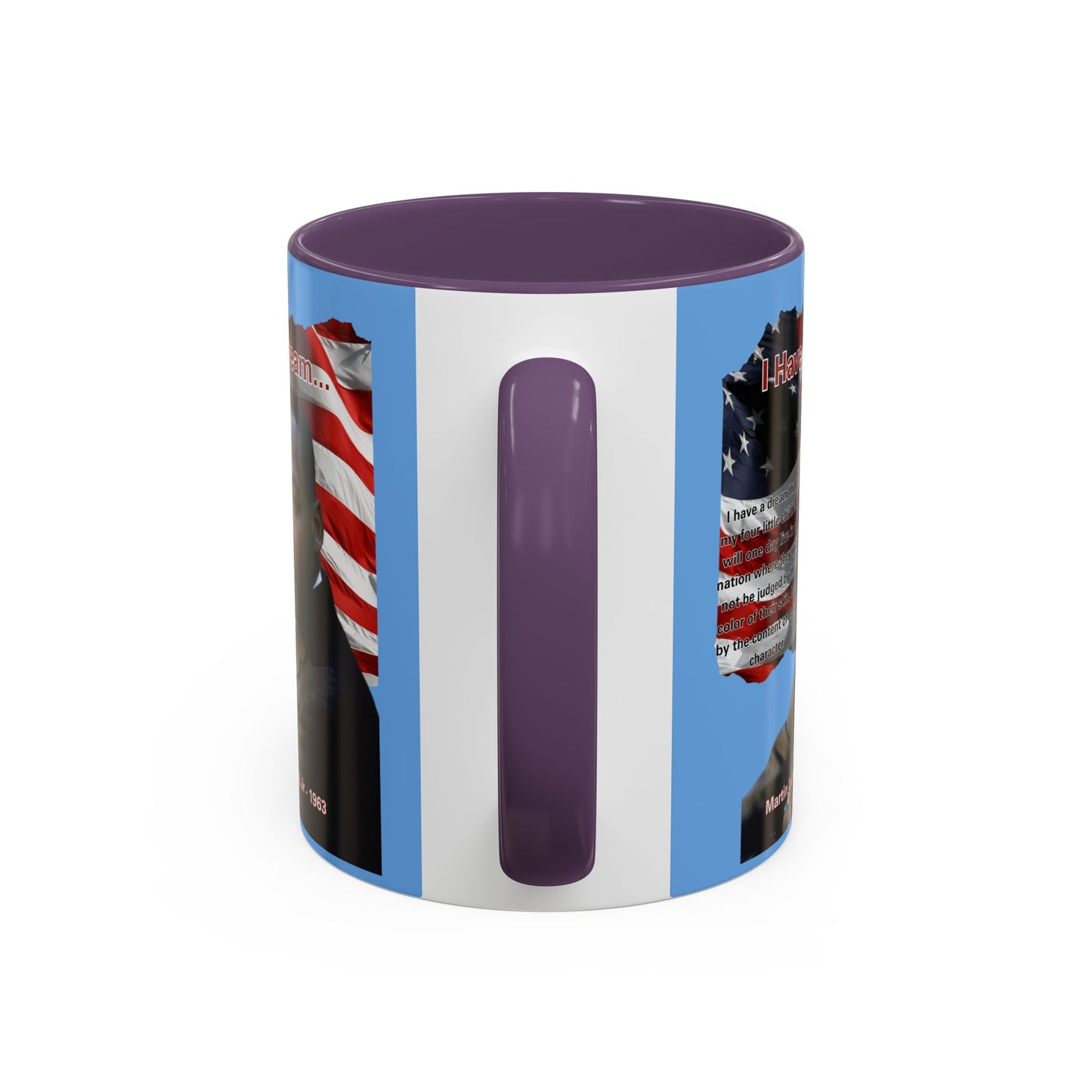 "I Have a Dream" MLKJr Blue Accent Mug by theGreenDragonTavern.shop