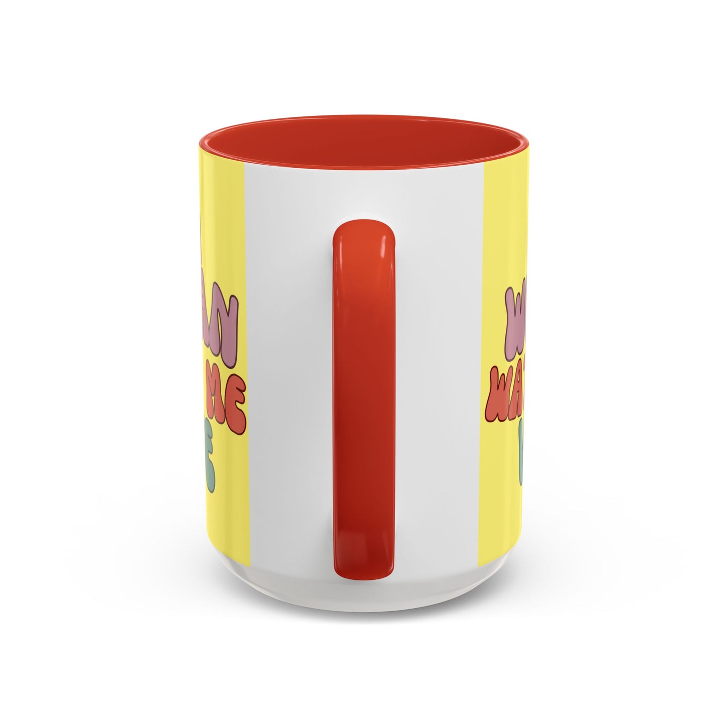 I Am Woman Watch Me Vote Yellow Accent Mug by theGreenDragonTavern.shop