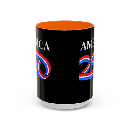 America 250 Black Accent Mug by theGreenDragonTavern.shop