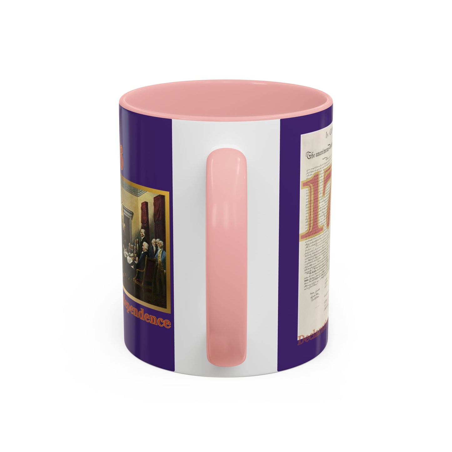Declaration of Independence Dark Purple Accent Mug by theGreenDragonTavern.shop