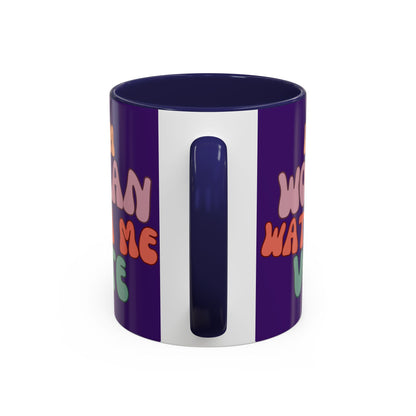 I Am Woman Watch Me Vote Dark Purple Accent Mug by theGreenDragonTavern.shop