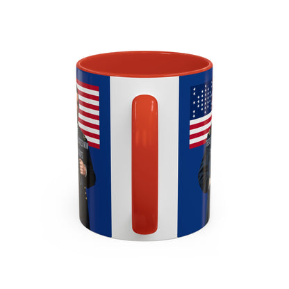 "Traitors and Patriots" Ulysses Grant Dark Blue Accent Mug by theGreenDragonTavern.shop